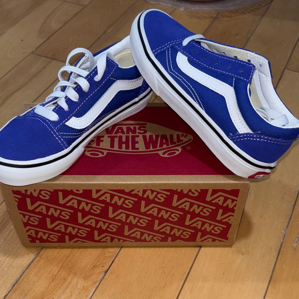 Vans Classic Blue and White Low-Tops